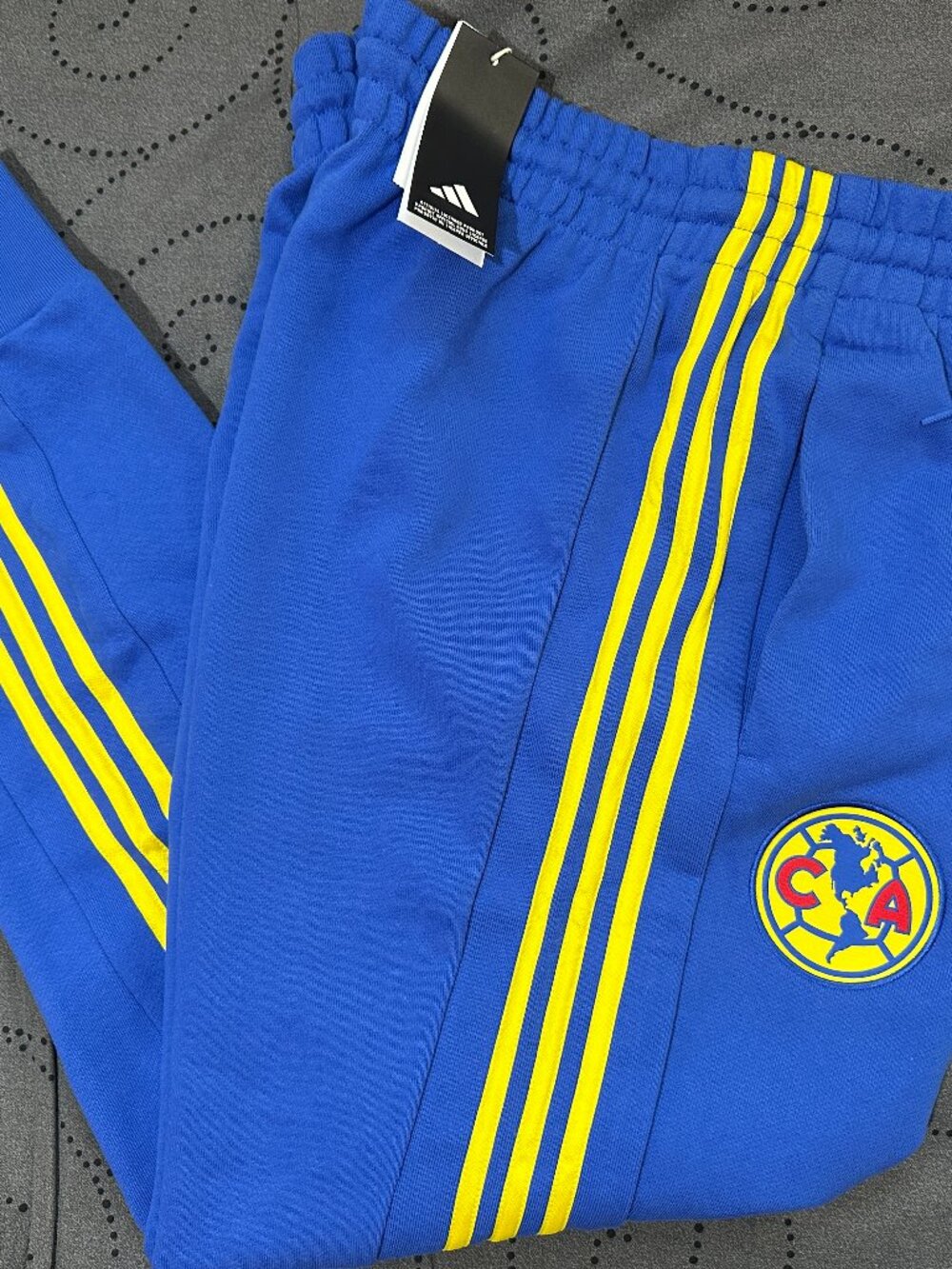 ADIDAS CLUB AMERICA SOCCER MEXICAN TEAM BLUE & YELLOW SWEATPANTS SIZE XL L MEN $